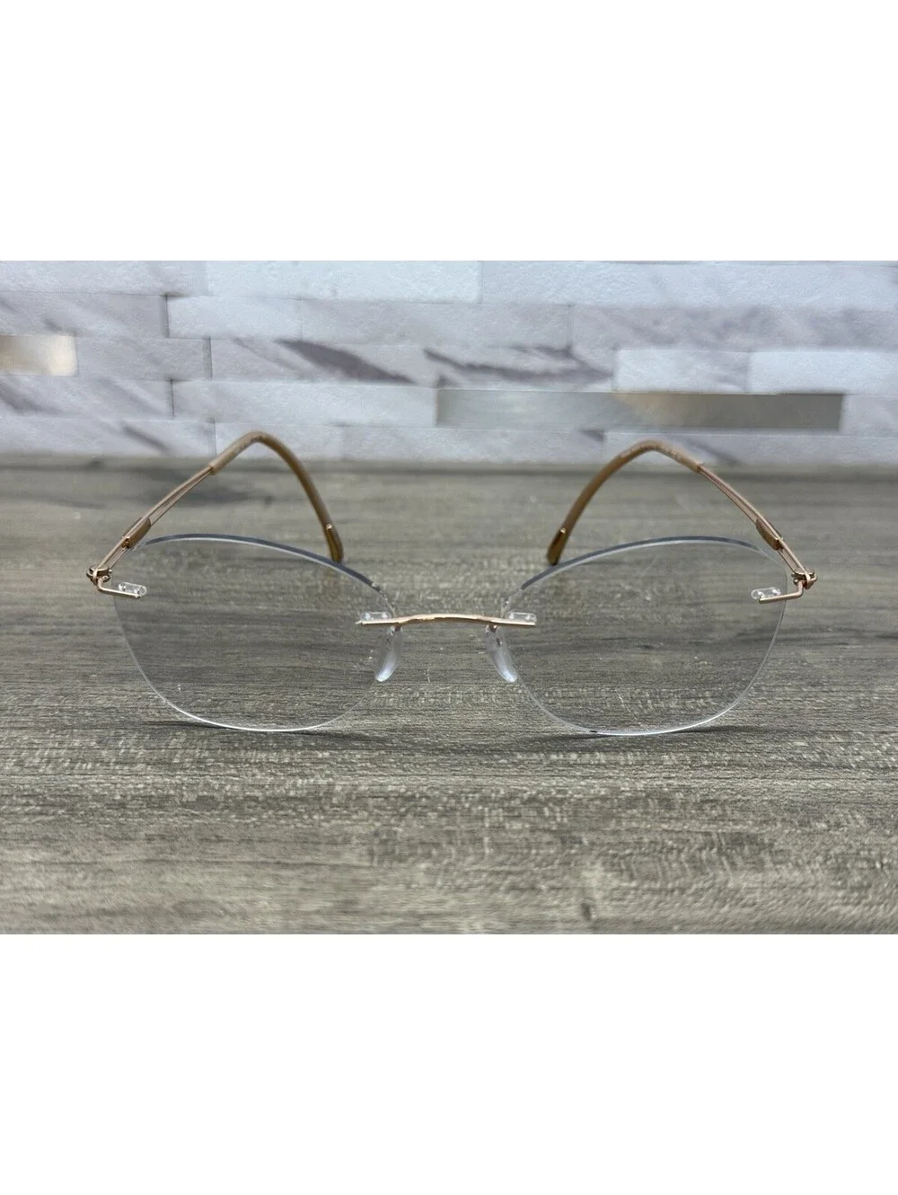 Silhouette Eyeglasses 5521 70 3530 Titan Rose Gold Rimless Austria 53[]19 140